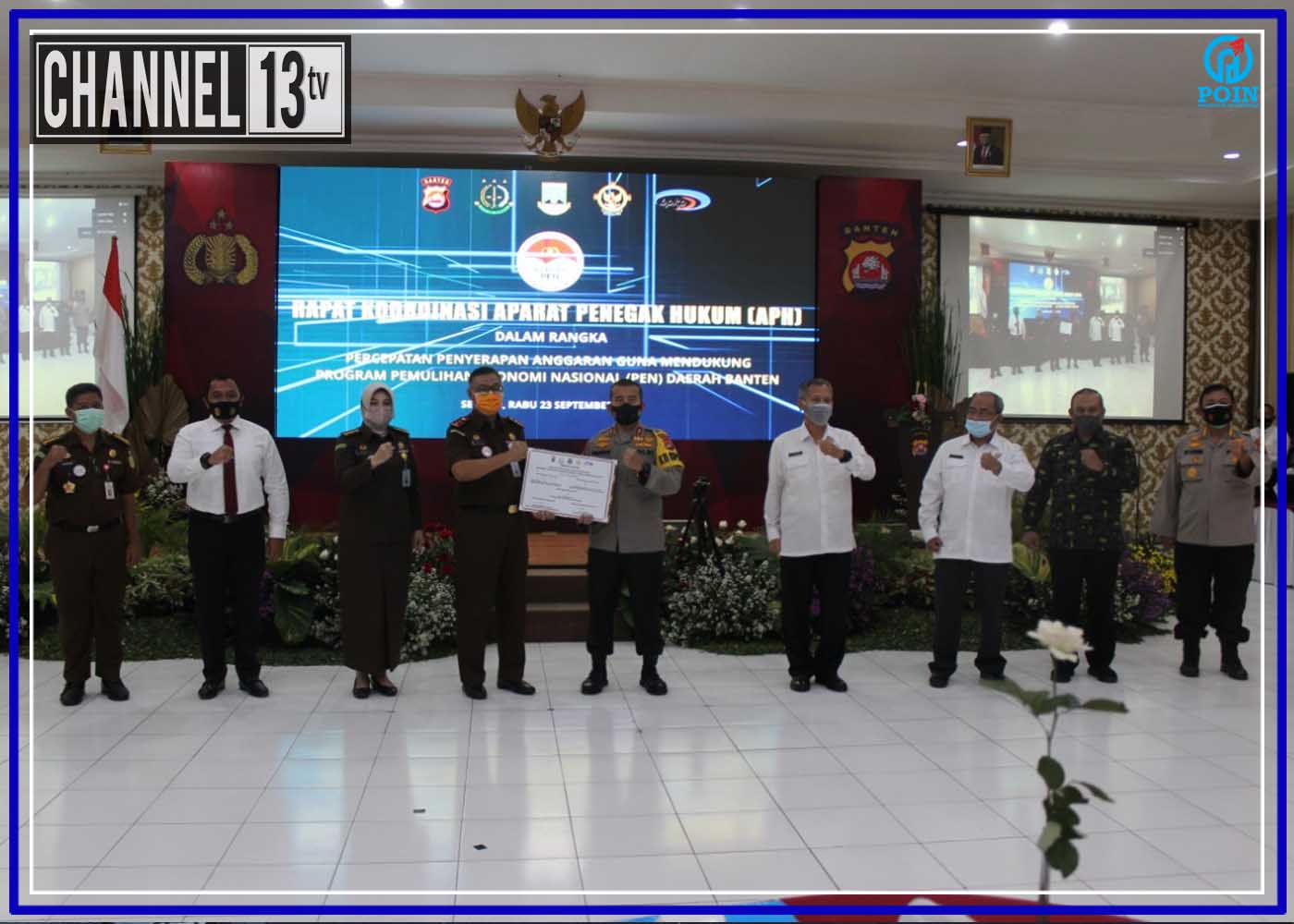 Polda Banten Gelar Rakor APH Percepatan Penyerapan Anggaran Program PEN Daerah Banten