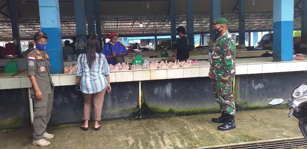 Antisipasi Penyebaran Covid-19 Sinergitas TNI, Polri dan Satpol PP Malinau Sasar Pasar induk